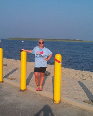 Shannon Rados Running for Rachel along the bay in Beach Haven, NJ!