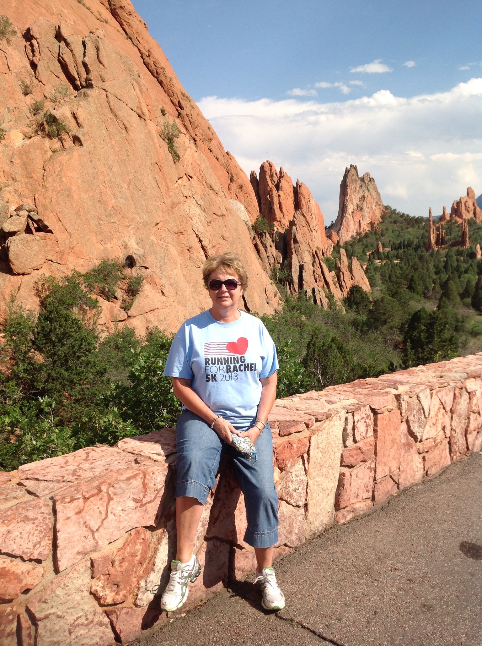 Lori Kaprocki Running for Rachel in the Garden of the Gods, Colorado Springs, Colorado!
