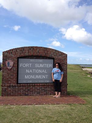 Sarah Gross representing at Fort Sumter!  