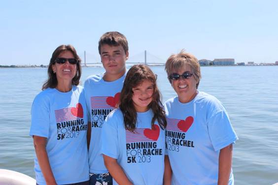Abby and her family Running for Rachel on vacation!