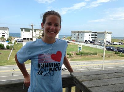 Katie Running for Rachel with a smile! Kill Devil Hills