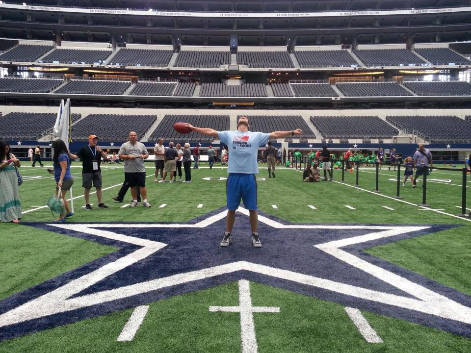 Justin is Running for Rachel at the Dallas Cowboys Stadium!!