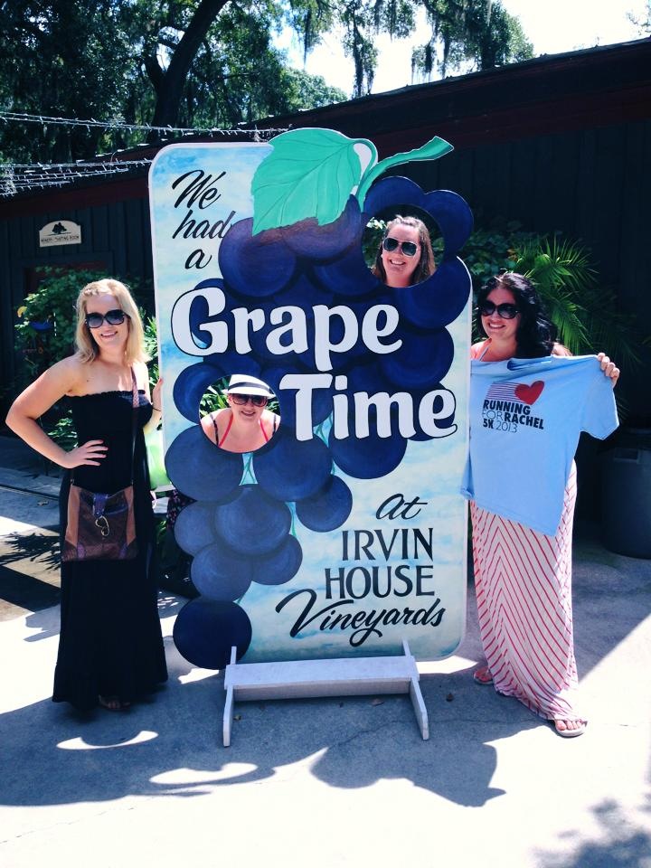 Sarah and friends also took Rachel to the Irvin House Vineyards...looks like a fun day!!!