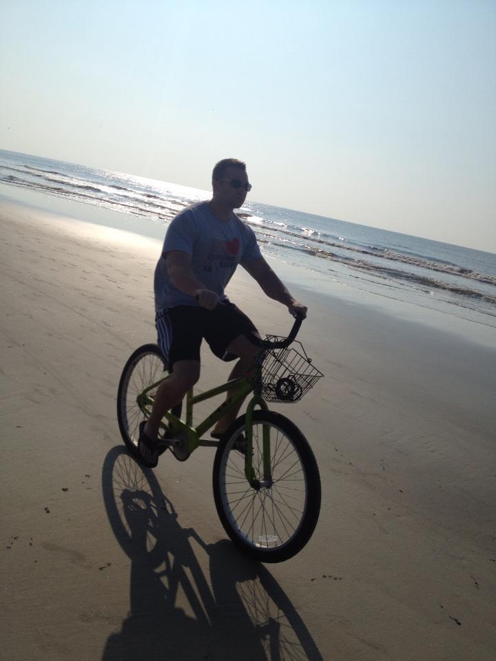 Chris Koup riding for Rachel on the beach at Hilton Head, SC!